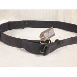 GPO STAMPED LEATHER BELT WITH "SNAKE" BUCKLE