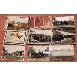 BOX OF MIXED POSTCARDS, FEW NORFOLK, WEDMORE RP, CIRCA 1960 UPMINSTER RP (6) ETC.