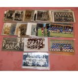SMALL COLLECTION FOOTBALL POSTCARDS, STOKE CITY 1963 - 4 TEAM GROUP RP, AMATEUR TEAMS, UNIDENTIFIED,