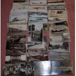 SMALL BOX MIXED POSTCARDS, WRETHAM SCHOOL GROUP RP, ICLINGHAM RP(3), CHIGWELL RP, LITTLEHAMPTON RP,