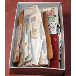 LARGE SHOEBOX WITH ALL WORLD IN PACKETS, ON CARDS AND LOOSE, MUCH TO SORT.