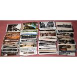 BOX OF OVERSEAS POSTCARDS, BERMUDA, EAST AFRICA, HOLY LAND, IRAQ, BETTER EUROPE ETC.