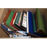 LARGE BOX WITH AN UNTIDY ACCUMULATION IN SEVERAL ALBUMS AND LOOSE, SOME 1960-70 GB FDC,