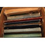 BOX WITH TWELVE OLD STYLE POSTCARD ALBUMS