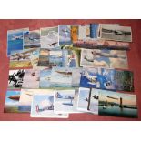 MIXED AVIATION POSTCARDS WITH TUCKS IN THE AIR SERIES, AIRSHIPS ETC.