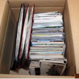 BOX OF MIXED POSTCARDS IN TWO FOLDERS AND LOOSE, CRESSING RP, FOUR ELMS, LEIGH, OVERSEAS, ETC.