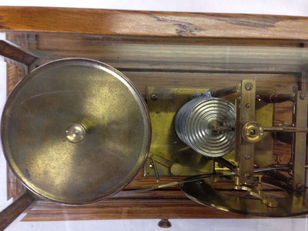 VINTAGE BAROGRAPH IN OAK AND GLASS CASE, 7 DAY MOVEMENT, GRAPH DRUM, - Image 3 of 3