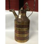 COPPER AND BRASS TRAVELLERS WATER JACK LABELLED MISS BRAZIL,