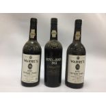 3 BOTTLES VINTAGE PORT TO INCLUDE WARRES 1975,