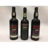 3 BOTTLES VINTAGE PORT TO INCLUDE QUINTA DO NOVAL 1975 (2) AND COCKBURNS 1980 (1)