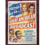 FILM POSTER - THE GREAT AMERICAN BROADCAST - 1940S QUAD SIZE