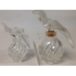 TWO LALIQUE PERFUME BOTTLES