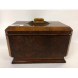 WALNUT SEWING BOX AND CONTENTS