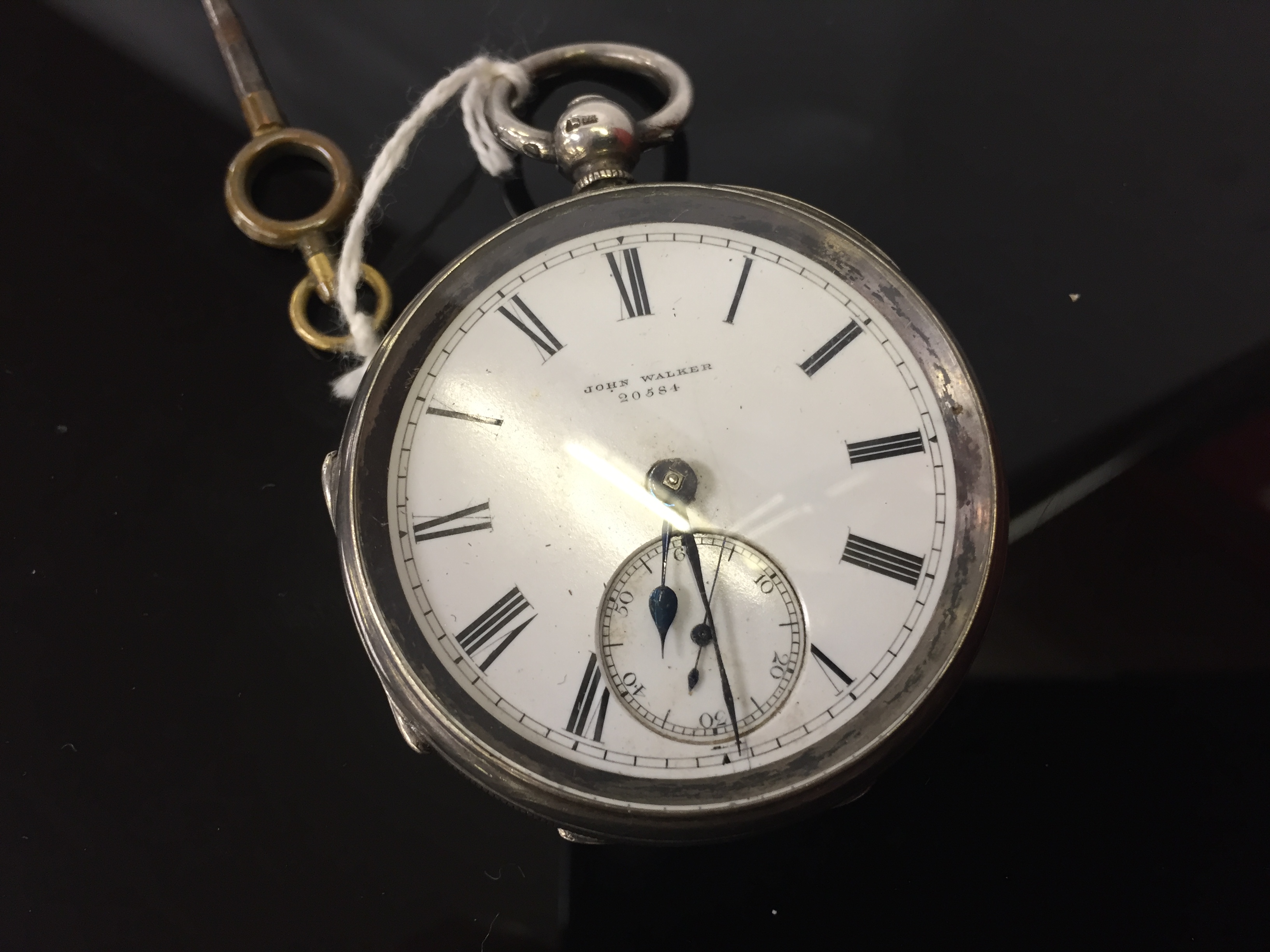 SILVER CASED POCKET WATCH BY JOHN WALKER OF LONDON, HALL MARKED FOR 1887. - Image 3 of 5