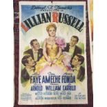 FILM POSTER - LILLIAN RUSSELL - CIRCA 1940S QUAD SIZE