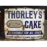 THORLEY'S CAKE ENAMEL SIGN 122 X 92 CM