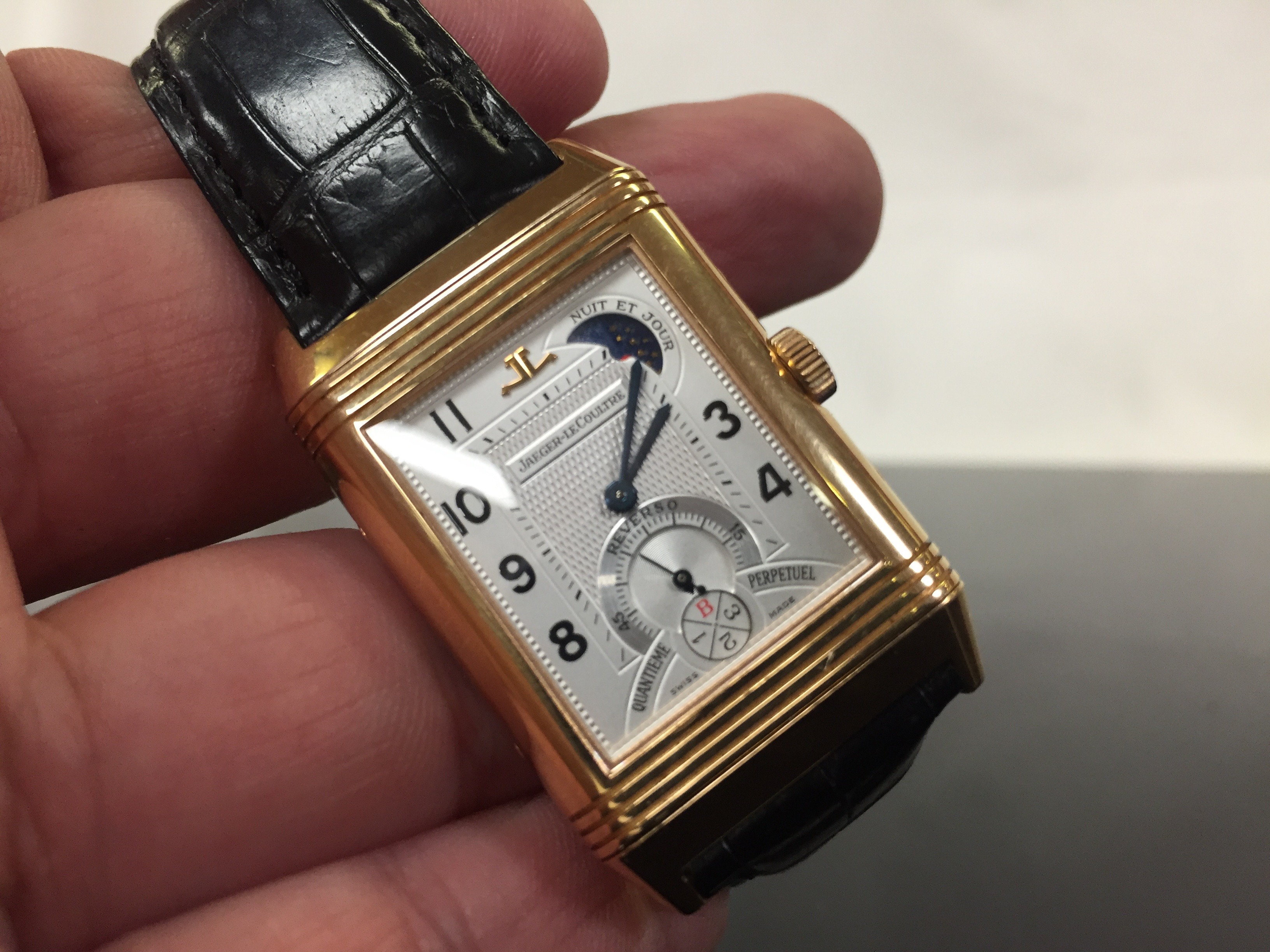 JAEGER-LE COULTRE REVERSO QUANTIEME PERPETUAL CALENDAR 18CT ROSE GOLD LIMITED EDITION GENTLEMAN'S - Image 9 of 10