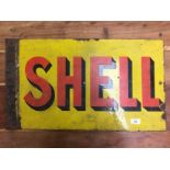 SHELL ENAMEL SIGN 66 X 38 CM