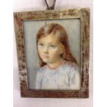 MINIATURE PORTRAIT OF YOUNG GIRL