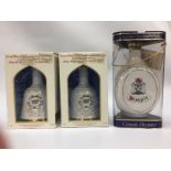 TWO COMMEMORATIVE BELLS WHISKY DECANTERS (50CL.