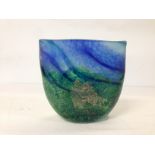 AN ART GLASS VASE BY GREEN HALGH,