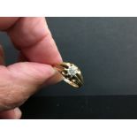 9CT. GOLD DIAMOND SOLITAIRE RING (APPROX 5GMS.