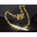 9CT GOLD FIGARO LINK CHAIN,