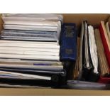 LARGE BOX WITH CANADIAN YEAR BOOKS, USA YEAR SETS, FURTHER ALBUMS, FEW COIN COVERS ETC.