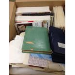 GB: BOX WITH VARIOUS IN PACKETS, LOOSE, FDC, PARTIALLY COMPLETE PRESTIGE BOOKLETS ETC.