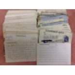 GB: BOX OF WW2 CORRESPONDENCE TO AND FROM NAVAL POW IN GERMAN CAMPS (APPROX 150)