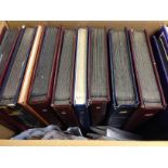 BOX WITH ALL WORLD COLLECTION IN NINE STOCKBOOKS & ALBUMS AND LOOSE, SOME MINT GB.