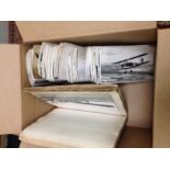 BOX WITH AVIATION POSTCARDS AND PLAINBACKS, MANY PUBLISHED REAL PHOTOGRAPHS LIVERPOOL,