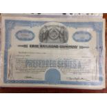 A COLLECTION OF SHARE, BOND AND SIMILAR CERTIFICATES IN A BINDER, NORTH AMERICAN RAILWAYS ETC.