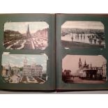 TWO OLD ALBUMS OF MAINLY UK TOPOGRAPHICAL POSTCARDS, BOURNEMOUTH, WINCHESTER, CARLISLE, LOUTH,