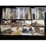 COLLECTION OF SURREY POSTCARDS, SEVERAL POST OFFICES, STREETSCENES, RPs, PURLEY, SHIRLEY,