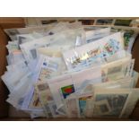 BOX WITH MNH IN PACKETS EX NEW ISSUE SERVICE c1980-95, MAINLY MARITIME THEMED,