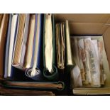 LARGE BOX ALL WORLD COLLECTIONS IN TWELVE ALBUMS OR LOOSE, BOHEMIA AND MORAVIA, JAPAN, GERMANY ETC.