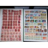 BOX OF VARIOUS IN NINE STOCKBOOKS, USA POSTAGE DUES, IRAN, PHILIPINES, KOREA ETC.