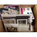 BOX WITH ALL WORLD INCLUDING CINDERELLAS, COMMONWEALTH DEFINITIVE SETS, COVERS ETC.