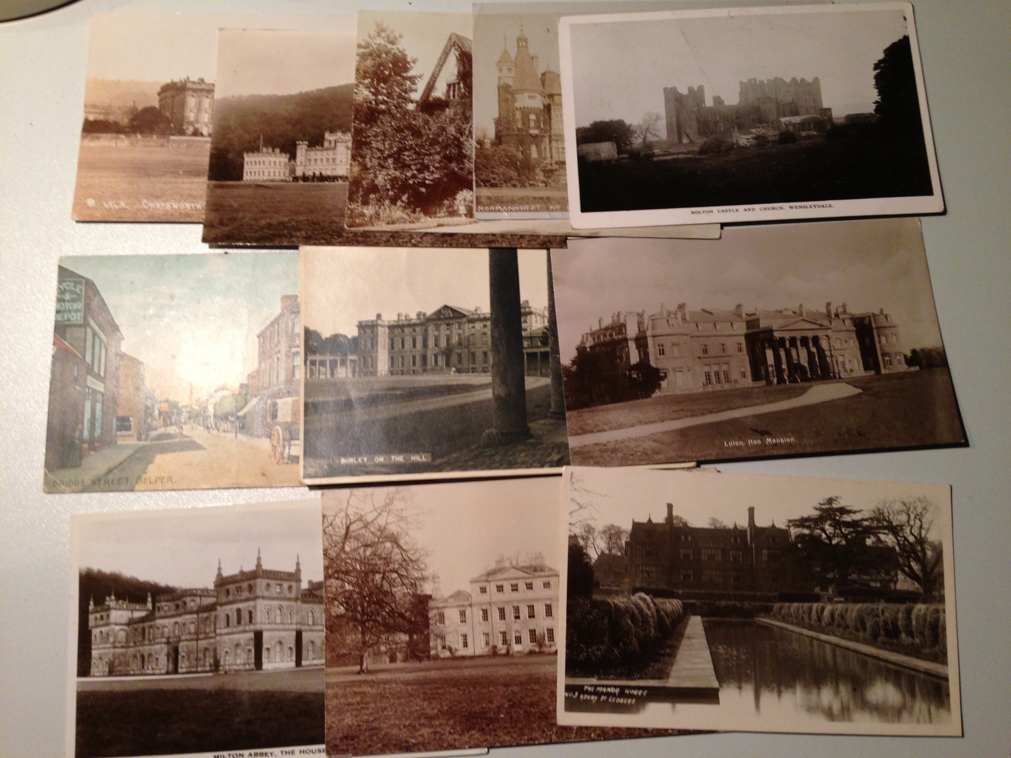 BOX OF UK TOPOGRAPHICAL POSTCARDS, COUNTRY HOUSES, PIERS, - Image 2 of 2