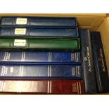 GB: BOX WITH PHQ CARDS IN THREE ALBUMS, CHANNEL ISLANDS AND IOM IN THREE LINDNER ALBUMS,