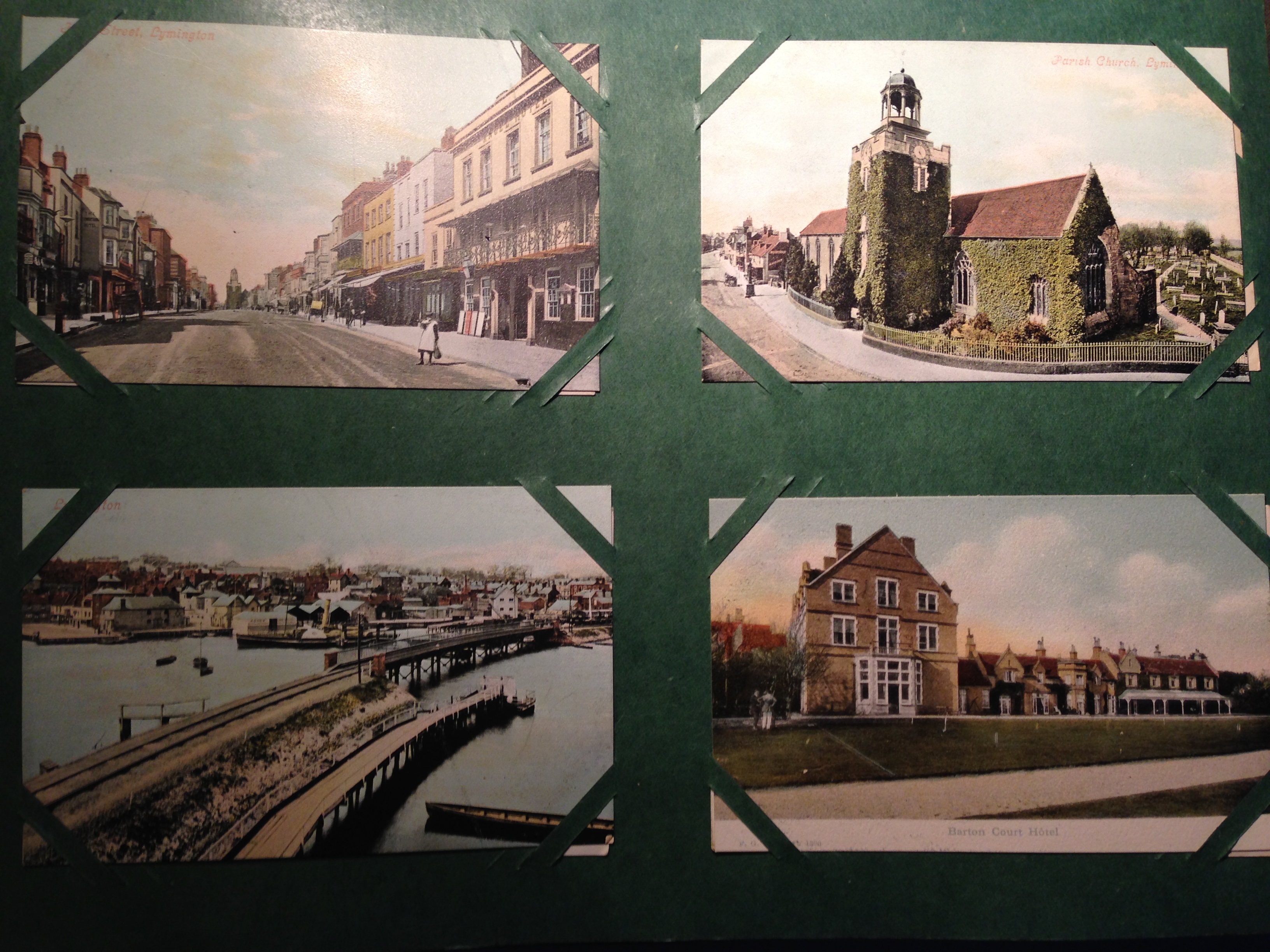 LARGE DISBOUND OLD ALBUM WITH CLEAN COUNTRYWIDE TOPOGRAPHICAL POSTCARDS, BIDEFORD, MINEHEAD, STROUD,