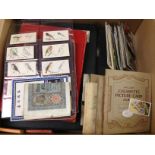 BOX OF MIXED EPHEMERA, SCRAP BOOK, GREETINGS CARDS FROM VICTORIAN ONWARDS, POSTCARDS,