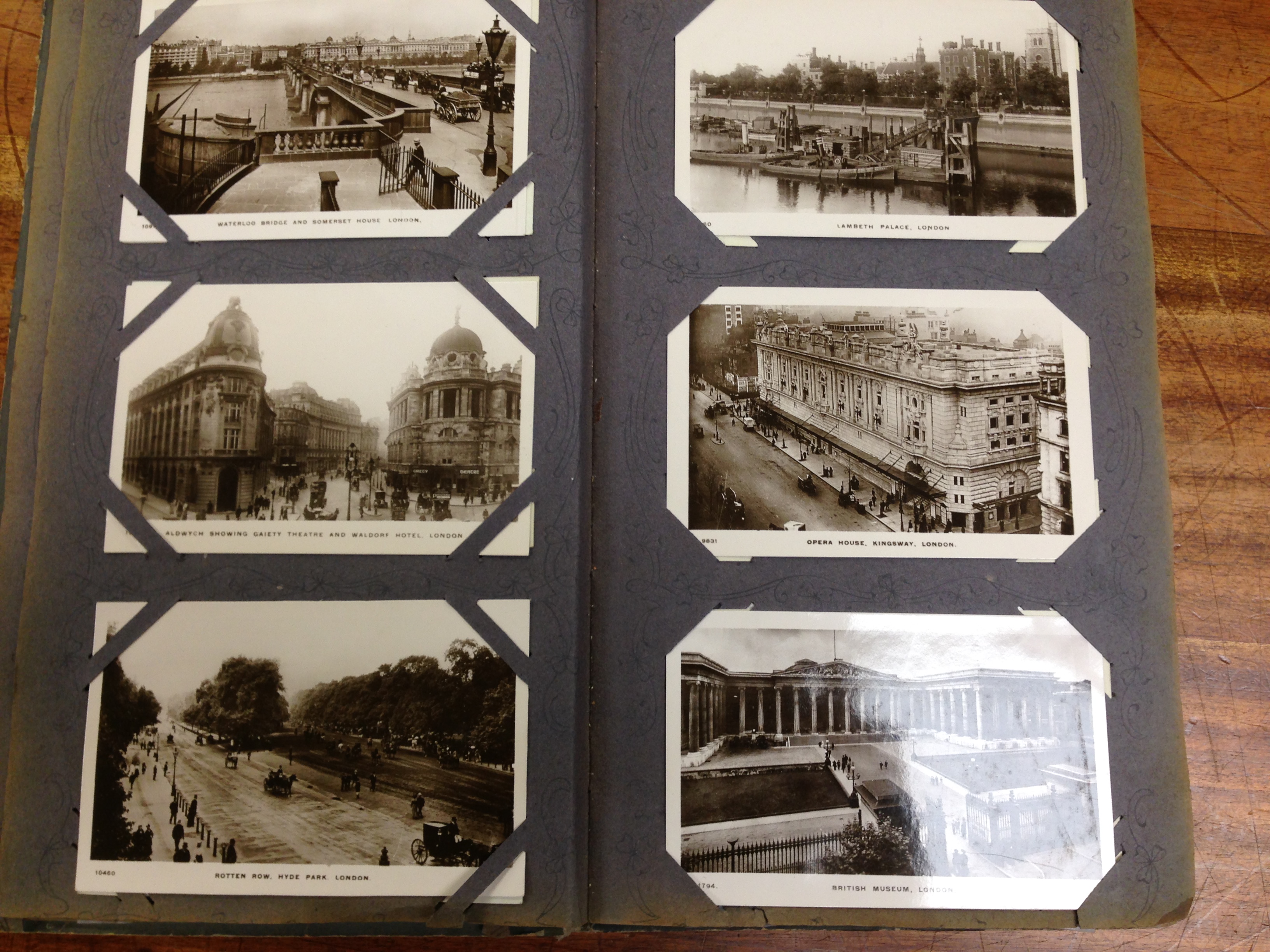 OLD ALBUM OF LONDON POSTCARDS, KINGSWAY OPERA HOUSE, ROYAL PROCESSIONS, MANY RP (APPROX.