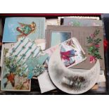 BOX OF GREETINGS CARDS,