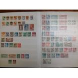 STOCKBOOK WITH EUROPE AND FOREIGN INCLUDING POSTAL STATIONERY, GERMANY FRENCH ZONE, SAAR, RUSSIA,