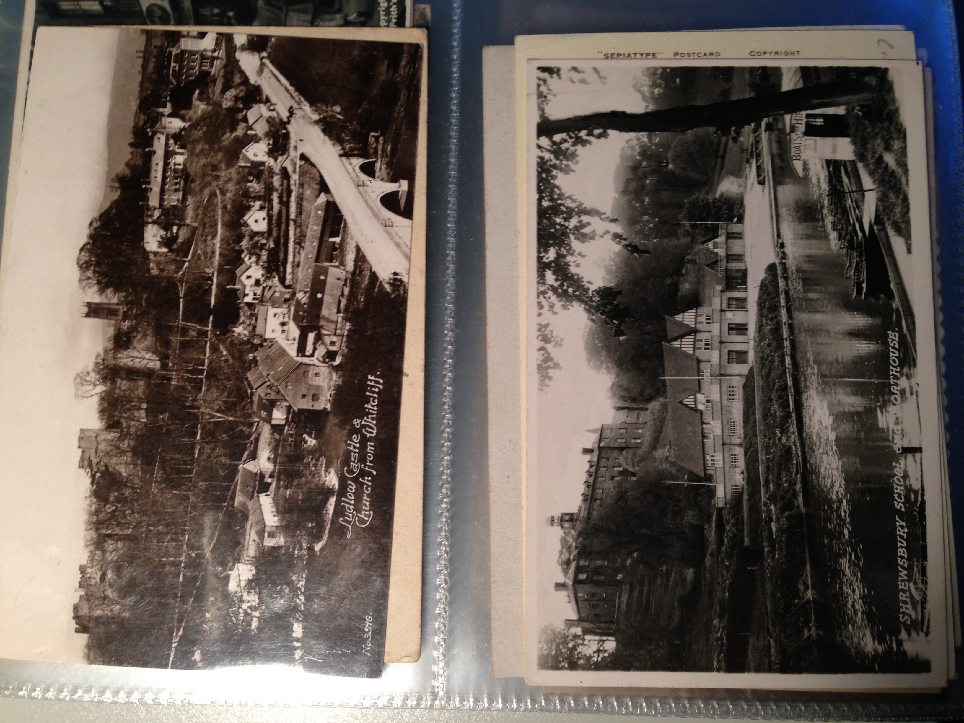 ALBUM WITH A COLLECTION OF SHROPSHIRE POSTCARDS, LUDLOW, SHREWSBURY, CHURCH STRETTON, BRIDGNORTH, - Image 2 of 4