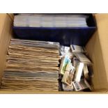 BOX OF STUCK IN PENNY ALBUMS, MODERN ALBUM PLAYER/WILLS ODD, LOOSE BROOKE BOND ETC.