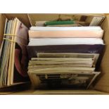 BOX WITH MIXED POSTCARDS, BOWLS TEAM RP, MILITARY RP, SILKS (8), SOCIAL HISTORY ETC,