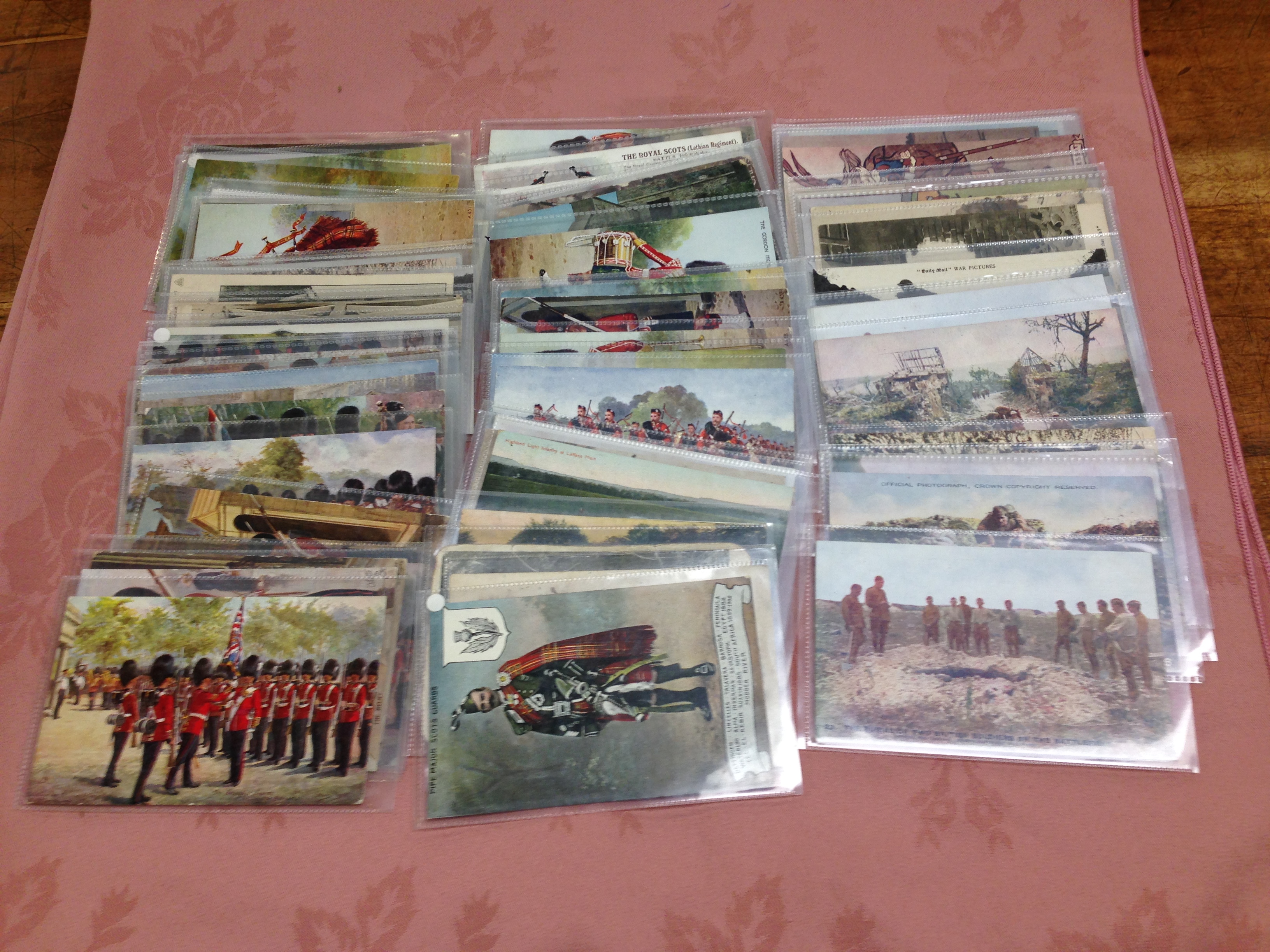 MIXED MILITARY POSTCARDS, HIGHLAND PIPERS, COMIC, HARRY PAYNE, DAILY MAIL, ETC.